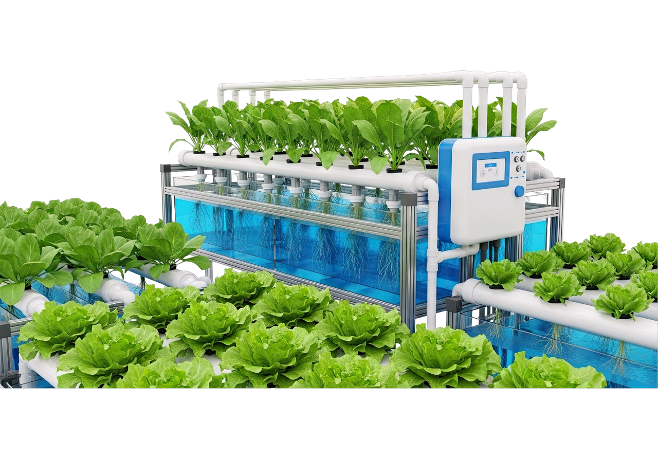 Sistema acuapónico moderno